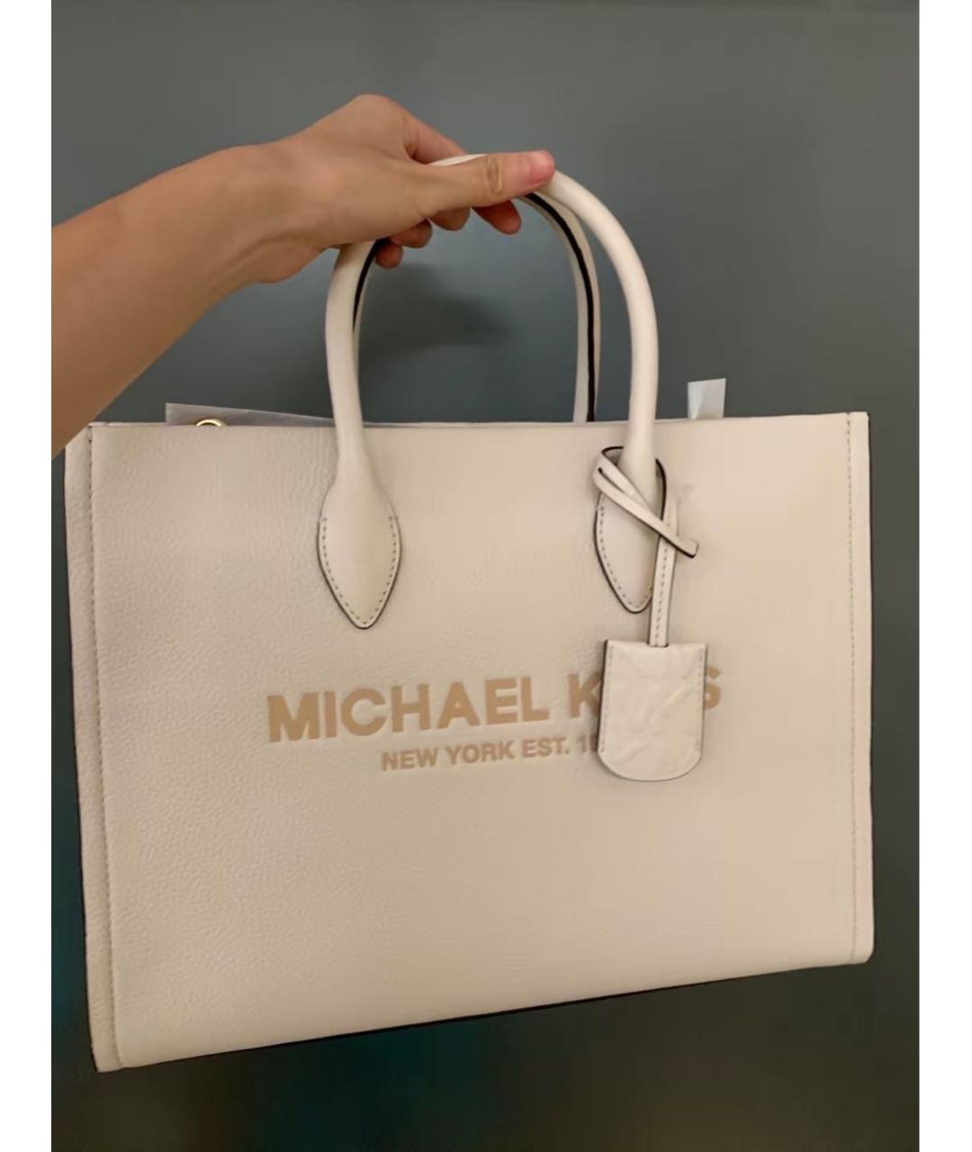 MICHAEL KORS Бежевая кожаная сумка тоут, фото 2