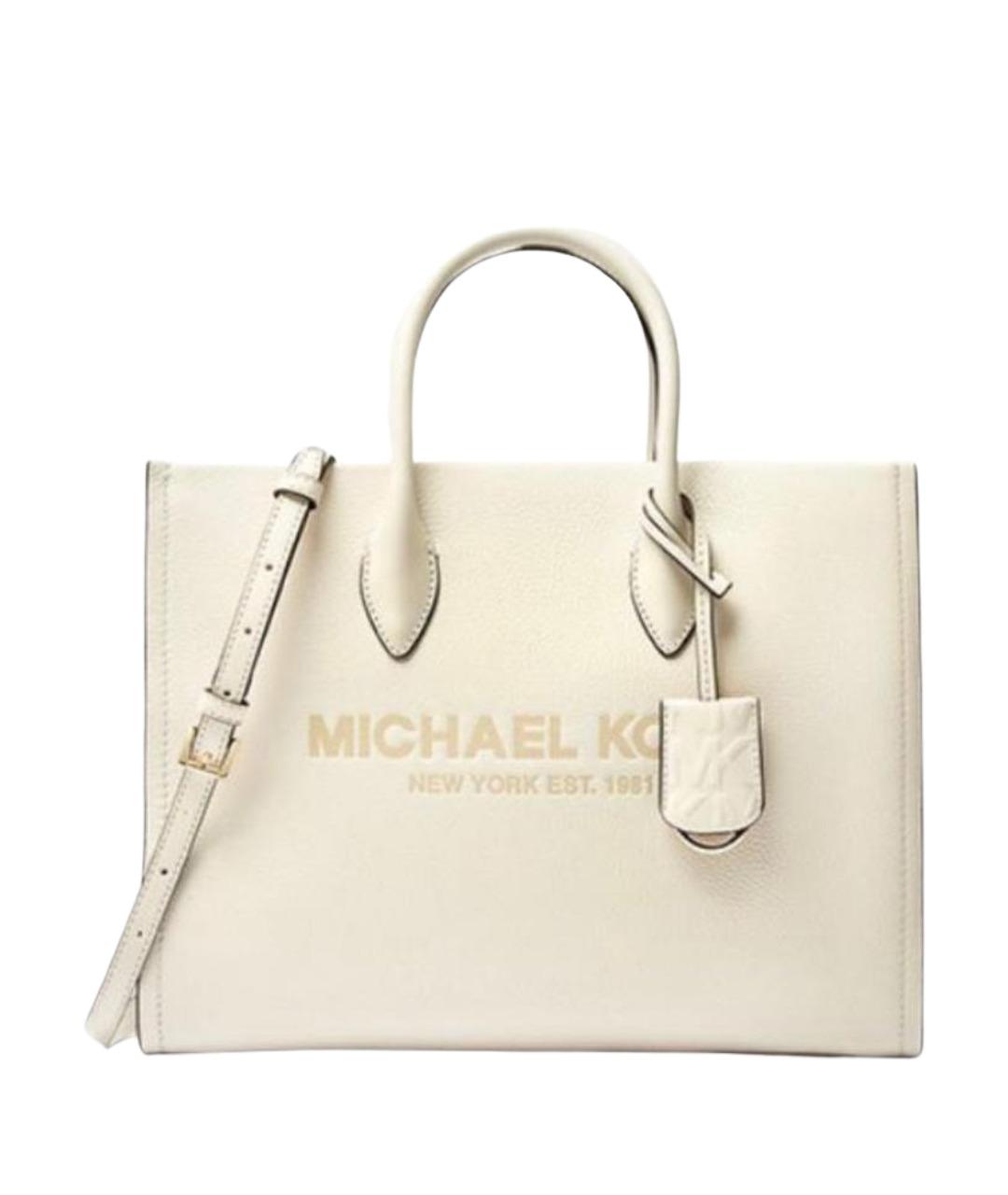 MICHAEL KORS Бежевая кожаная сумка тоут, фото 1