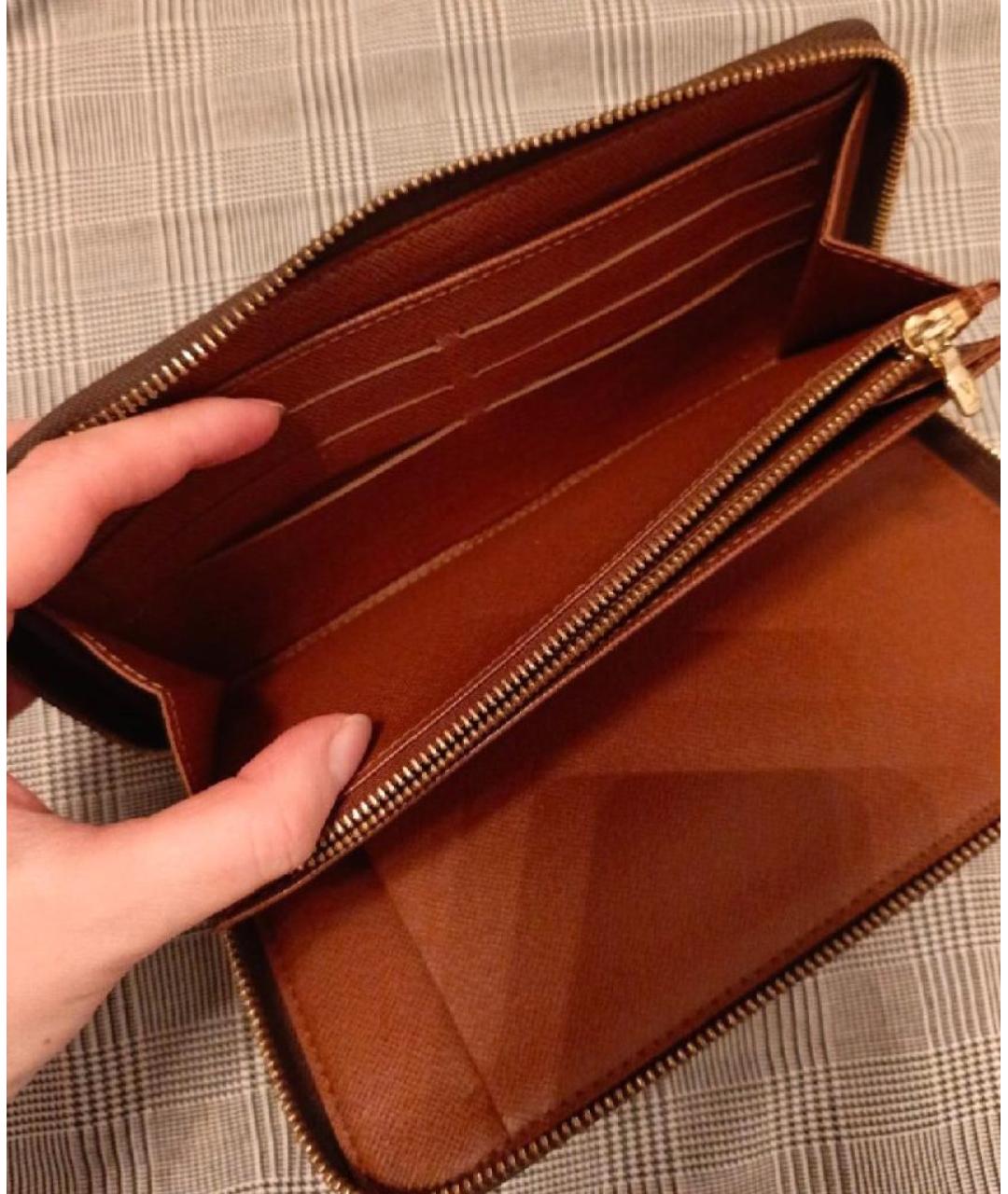 LOUIS VUITTON Коричневый кошелек, фото 5