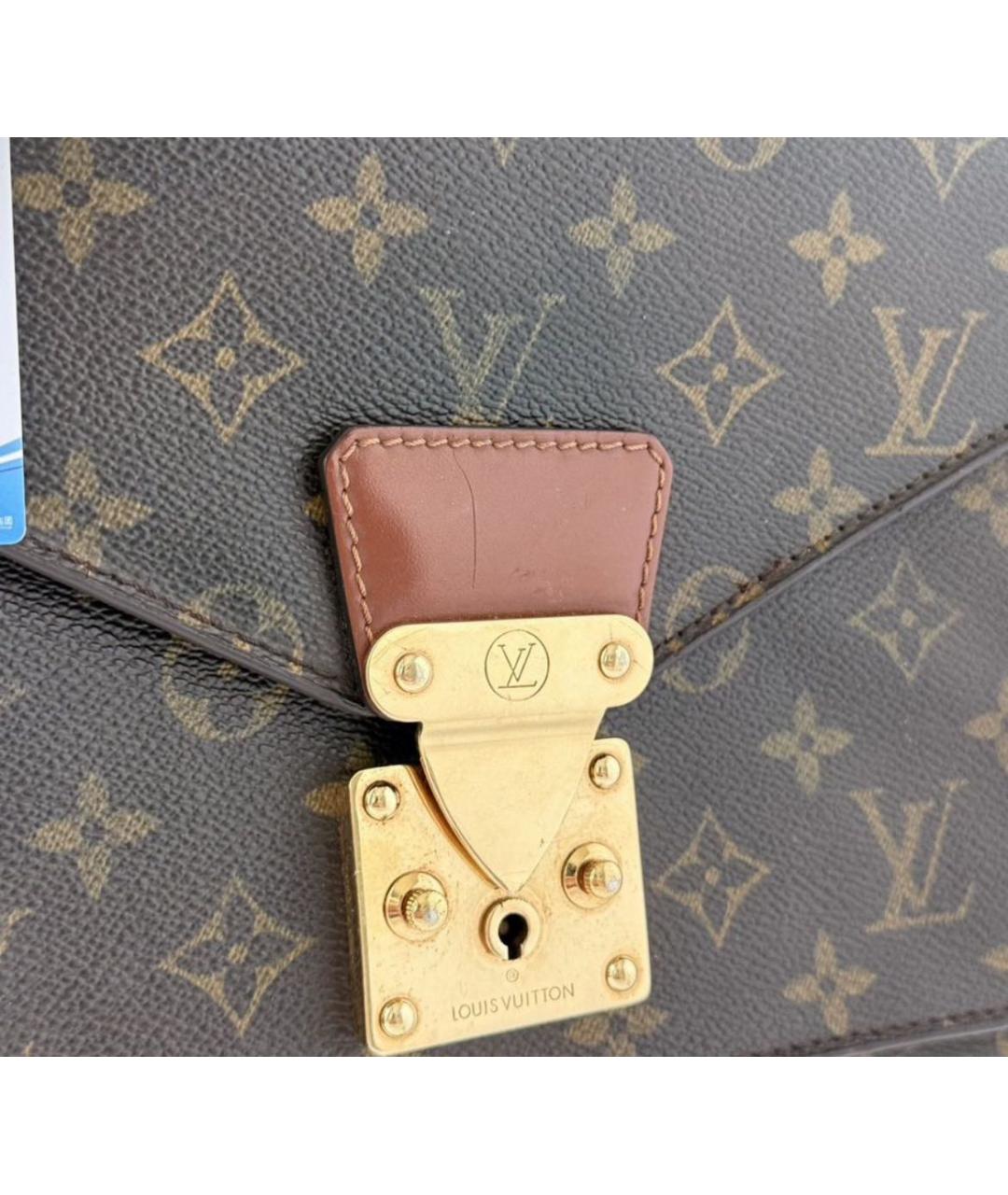 LOUIS VUITTON Коричневая сумка с короткими ручками, фото 5