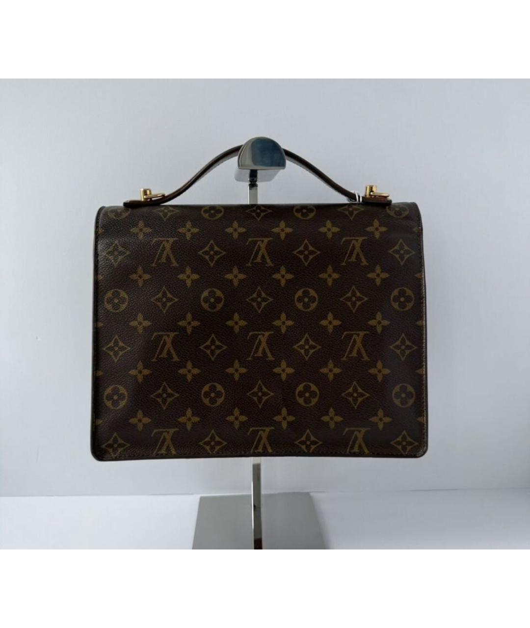 LOUIS VUITTON Коричневая сумка с короткими ручками, фото 2