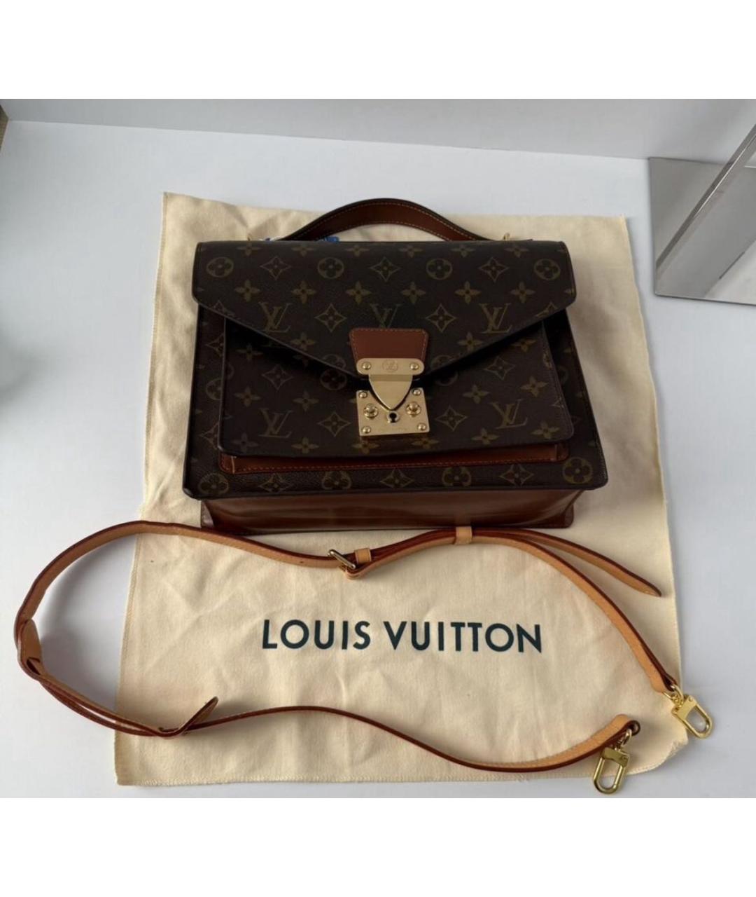 LOUIS VUITTON Коричневая сумка с короткими ручками, фото 8