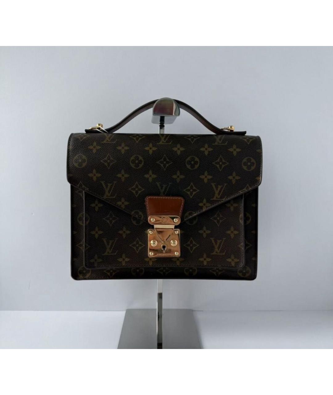 LOUIS VUITTON Коричневая сумка с короткими ручками, фото 9