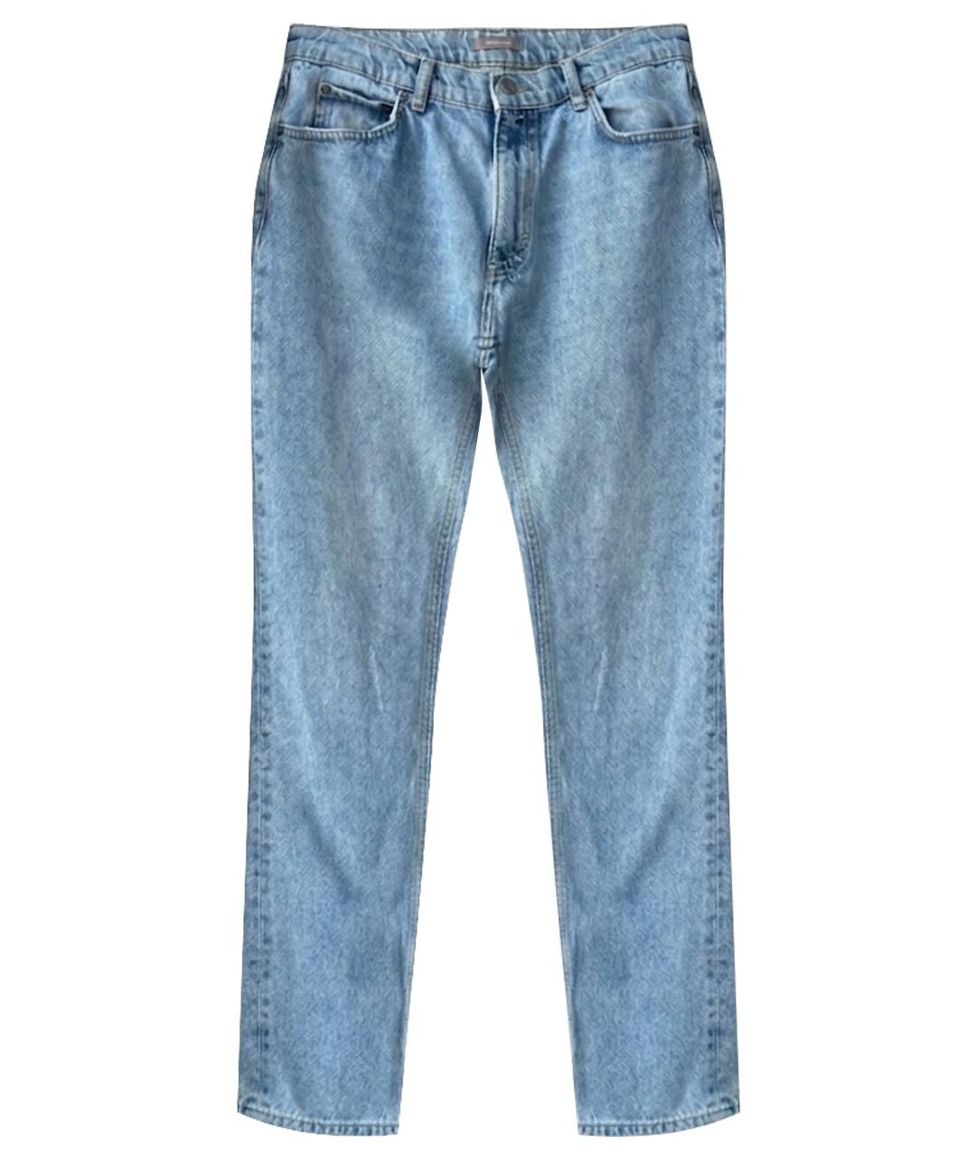 12 STOREEZ Голубые хлопковые прямые джинсы, фото 1