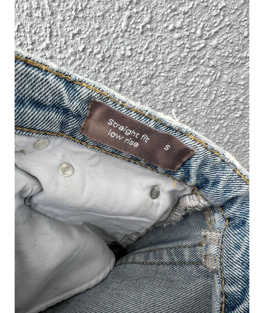 12 STOREEZ Голубые хлопковые прямые джинсы, фото 4