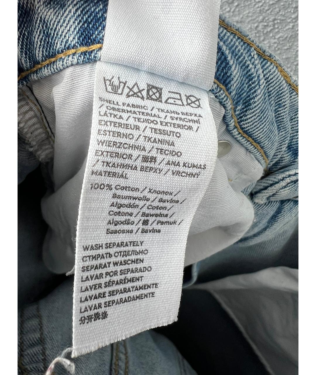 12 STOREEZ Голубые хлопковые прямые джинсы, фото 6