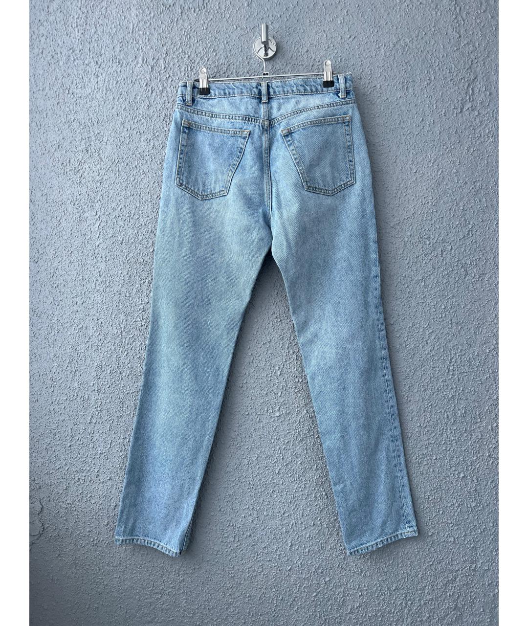 12 STOREEZ Голубые хлопковые прямые джинсы, фото 2