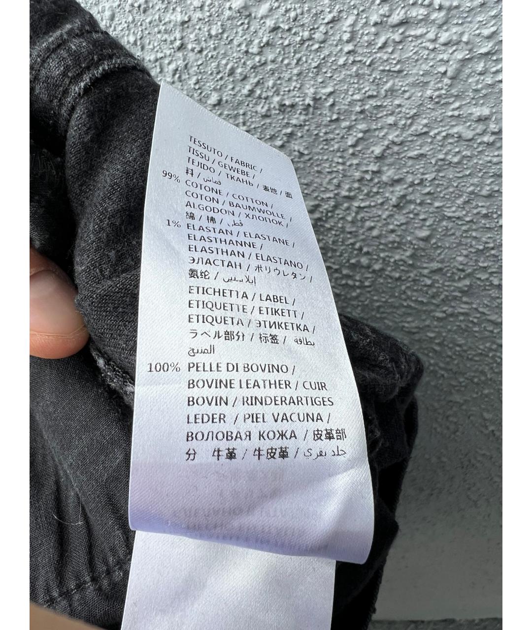 ALEXANDER MCQUEEN Серые хлопковые прямые джинсы, фото 7