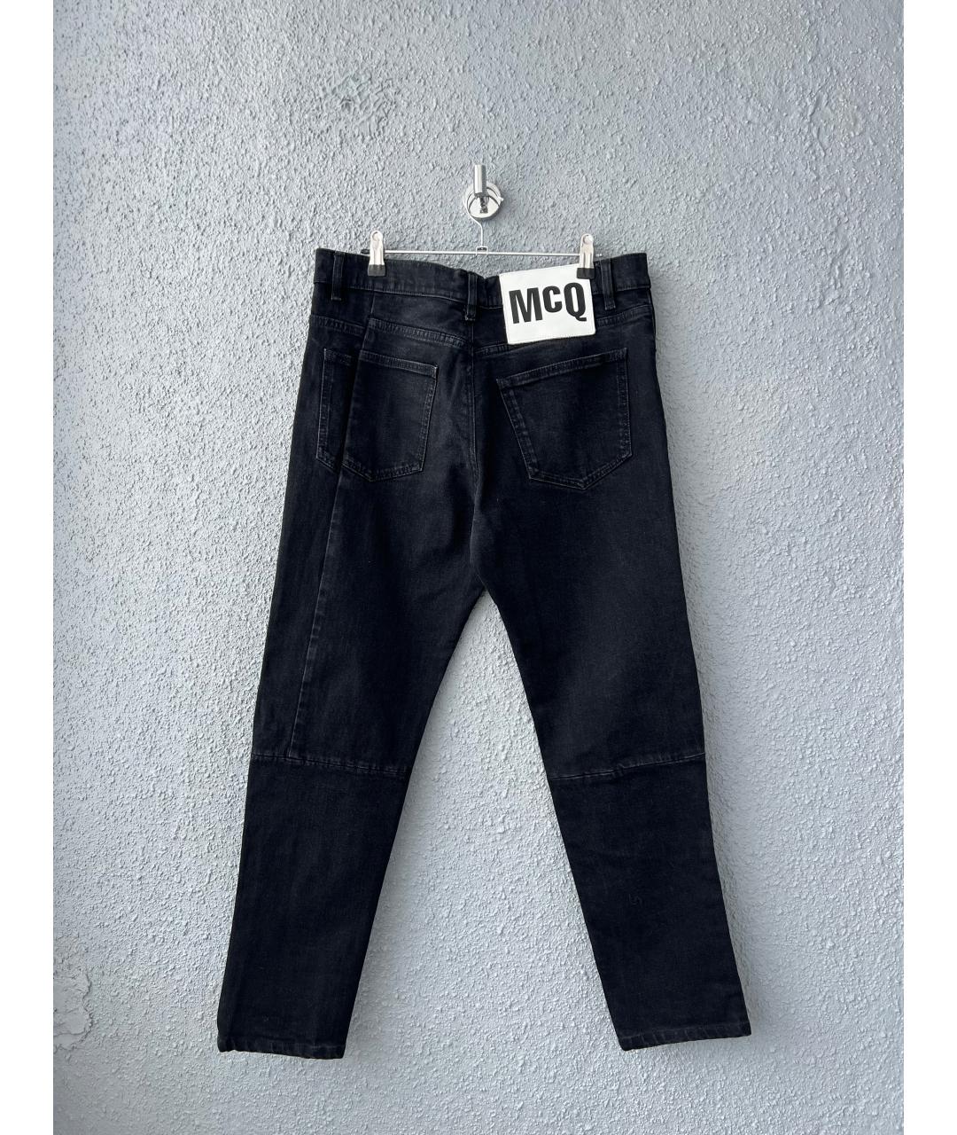 ALEXANDER MCQUEEN Серые хлопковые прямые джинсы, фото 2