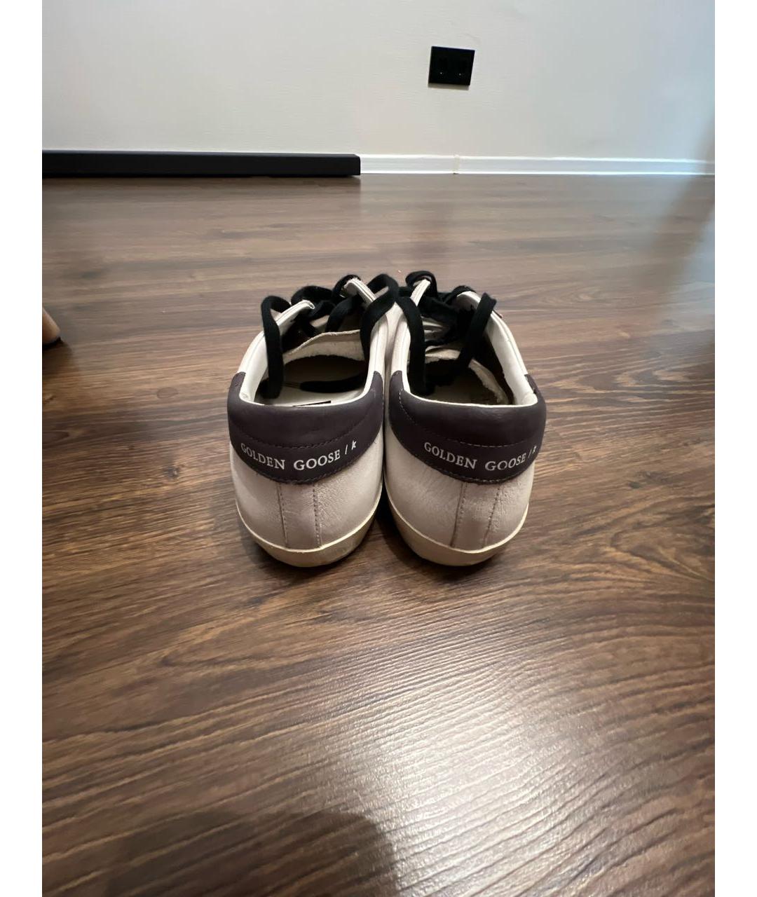 GOLDEN GOOSE DELUXE BRAND Белые кожаные низкие кроссовки / кеды, фото 4