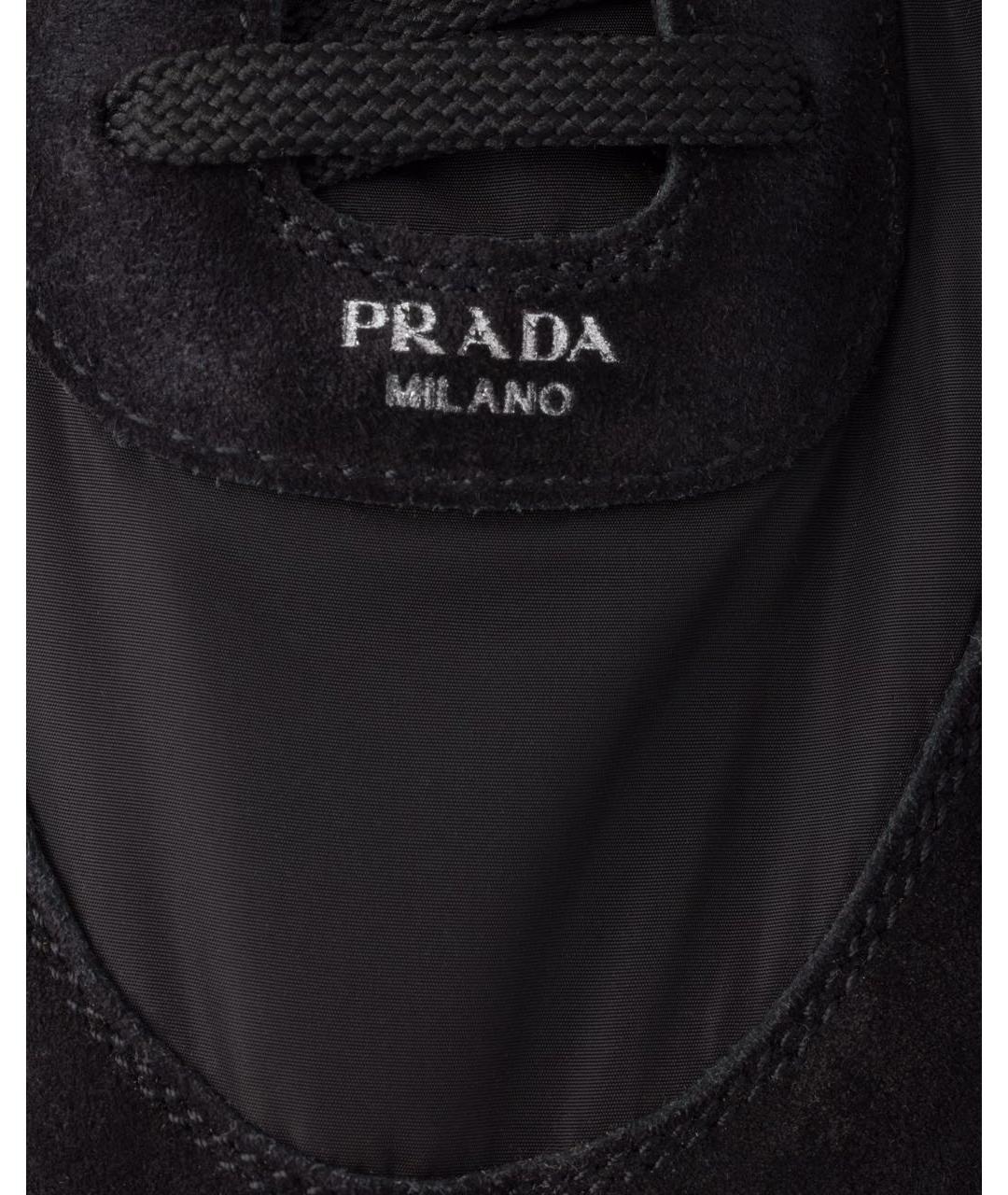 PRADA Черные замшевые кроссовки, фото 6