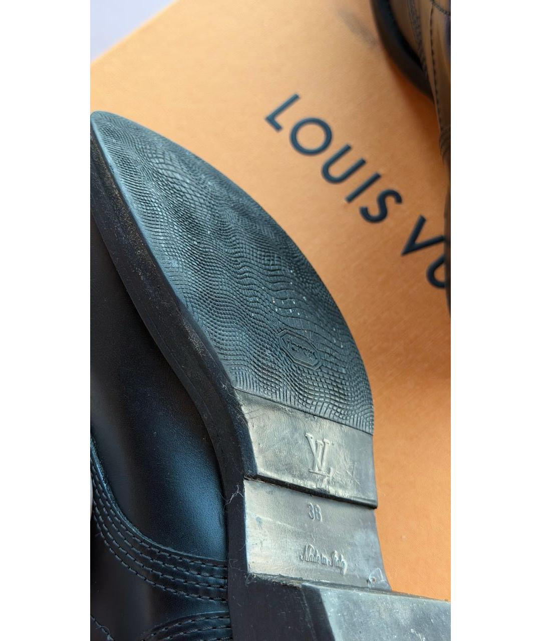 LOUIS VUITTON Черные кожаные ботинки, фото 6
