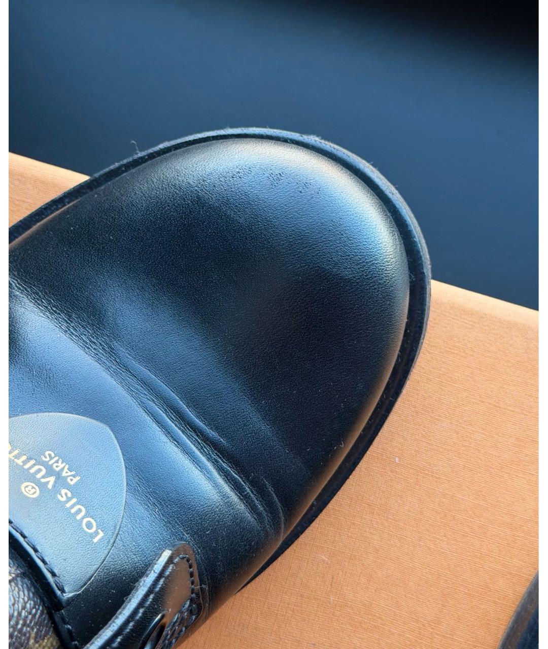 LOUIS VUITTON Черные кожаные ботинки, фото 8