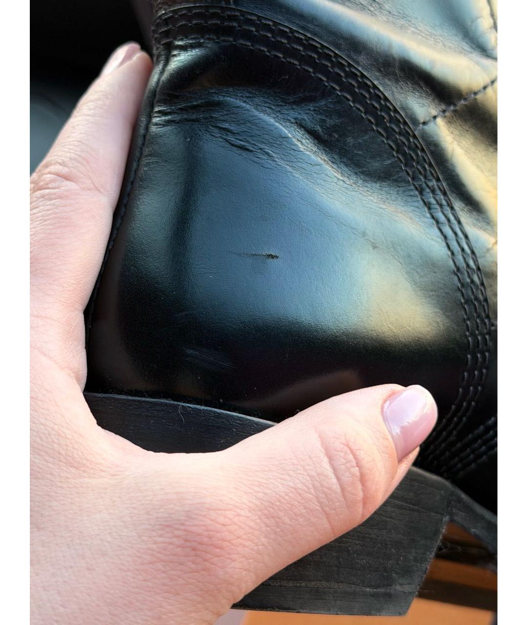 LOUIS VUITTON Черные кожаные ботинки, фото 7