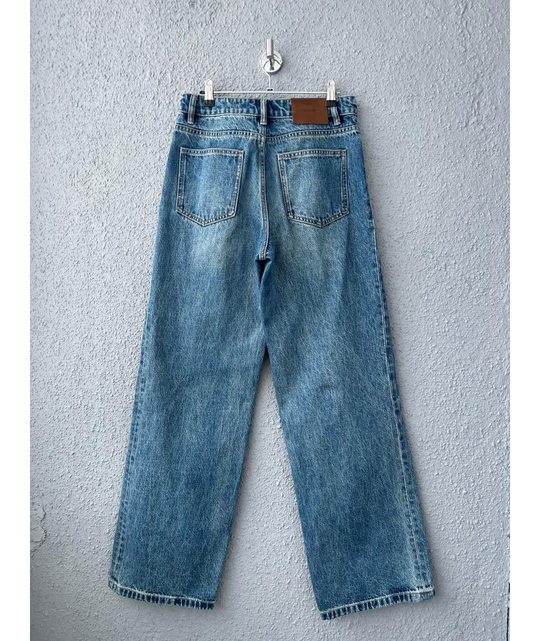 12 STOREEZ Голубые хлопковые прямые джинсы, фото 2