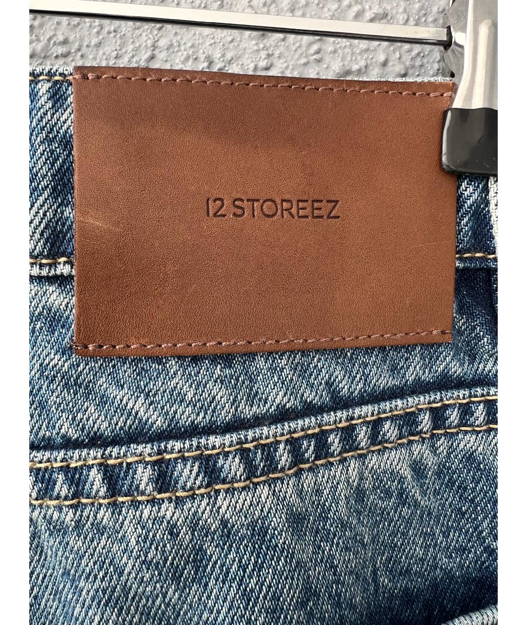 12 STOREEZ Голубые хлопковые прямые джинсы, фото 5