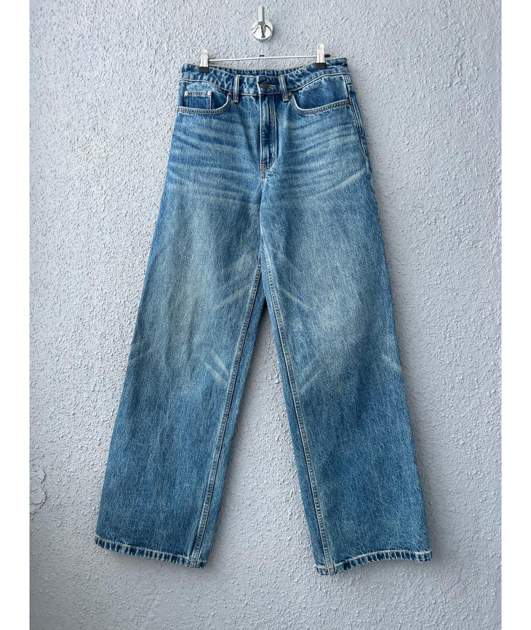 12 STOREEZ Голубые хлопковые прямые джинсы, фото 7