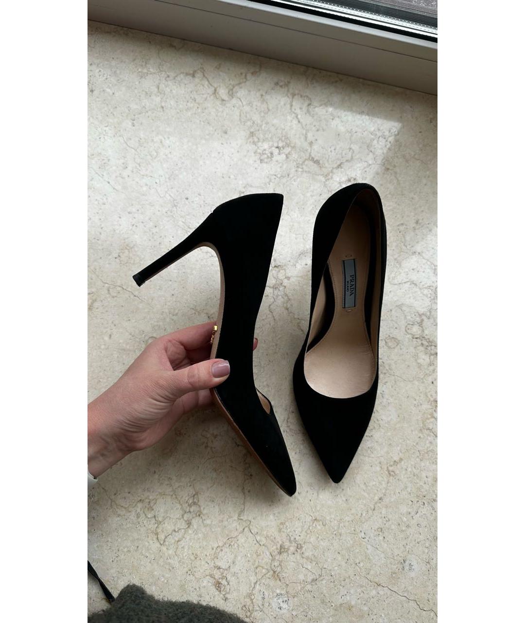 PRADA Черные замшевые туфли, фото 2