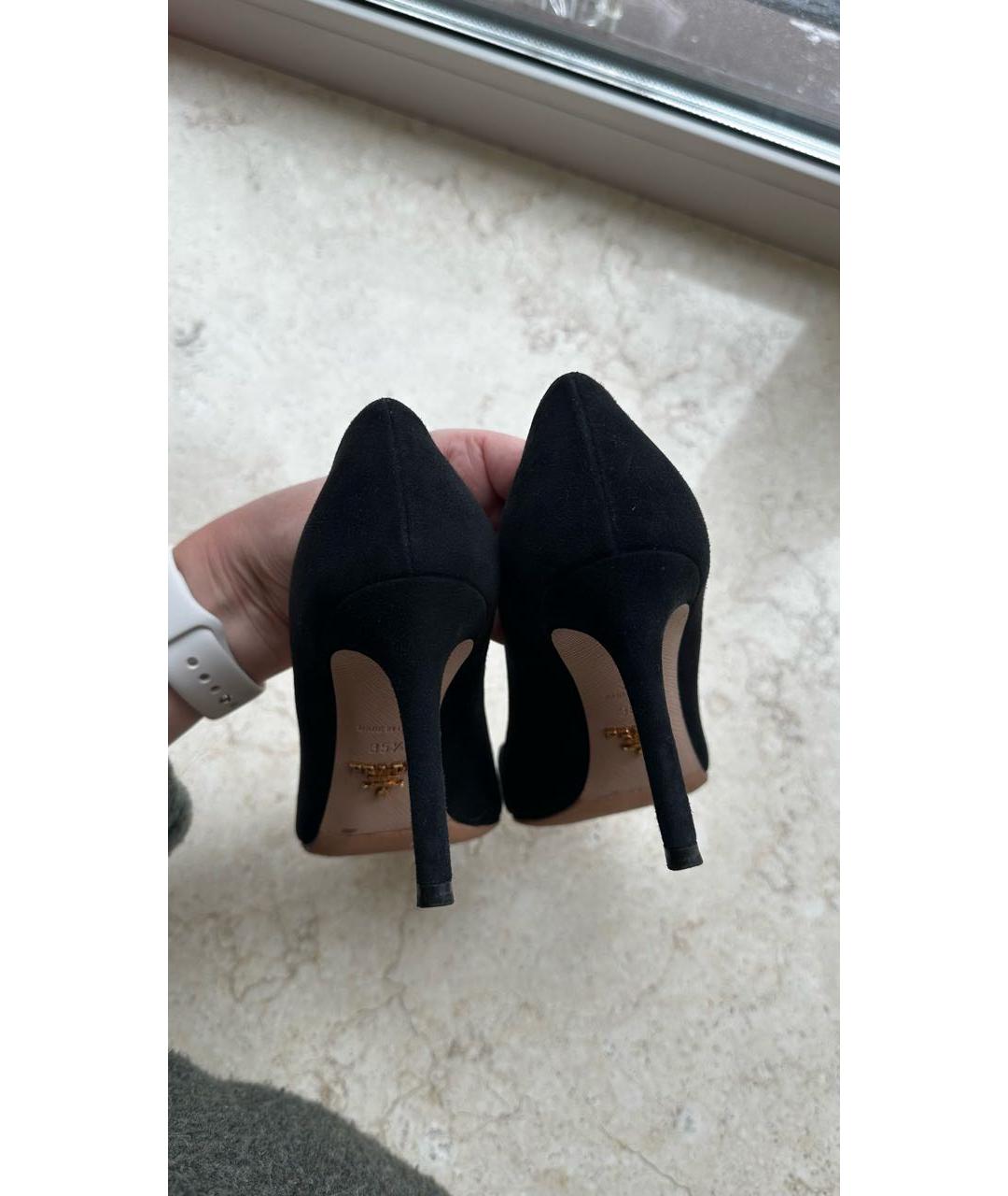 PRADA Черные замшевые туфли, фото 3
