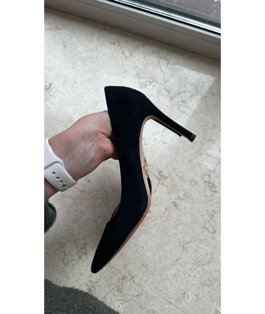 PRADA Черные замшевые туфли, фото 6