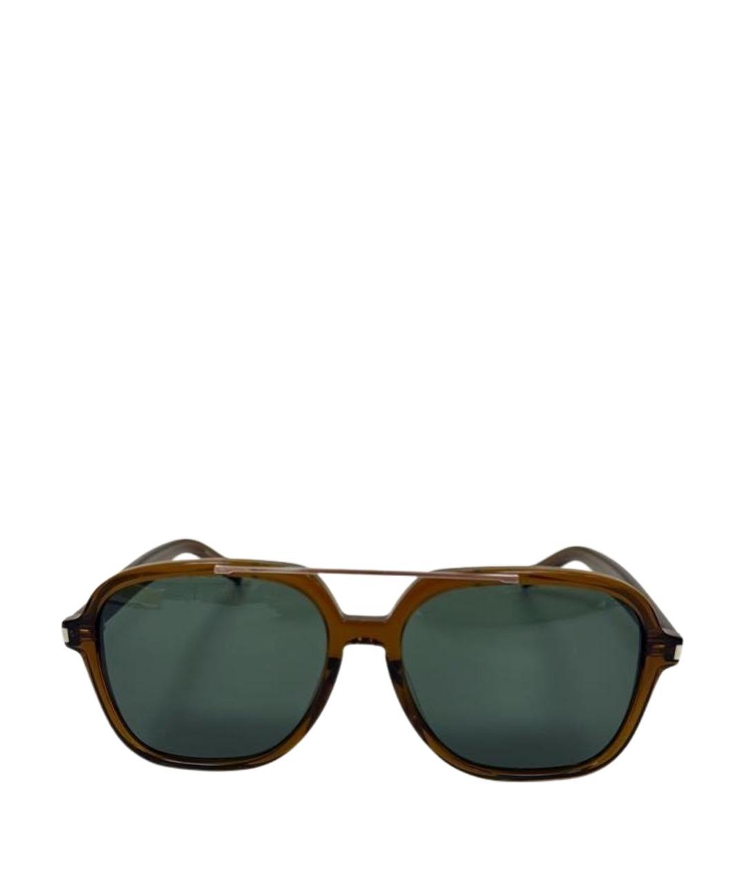 SAINT LAURENT Коричневые солнцезащитные очки, фото 1