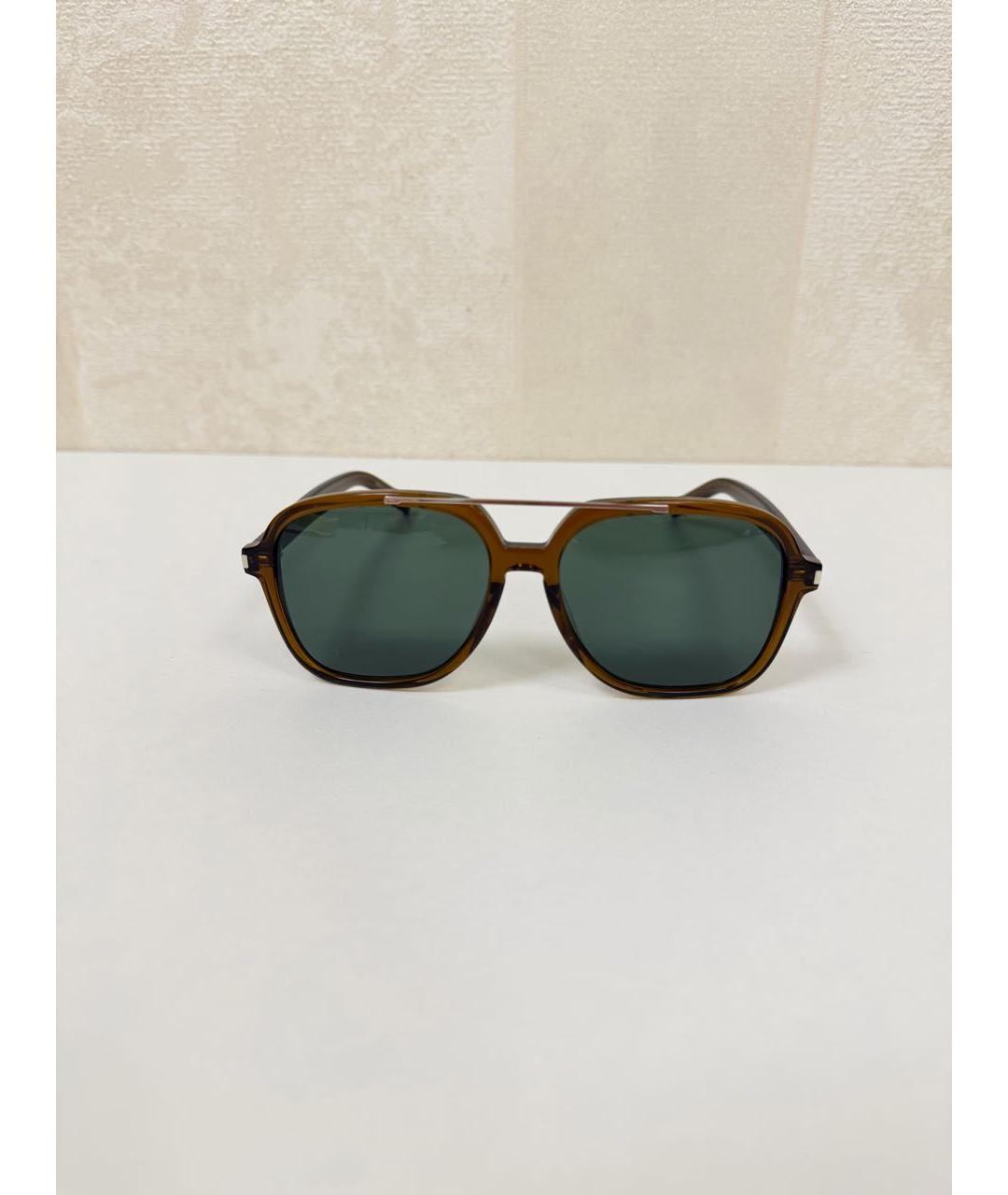 SAINT LAURENT Коричневые солнцезащитные очки, фото 5