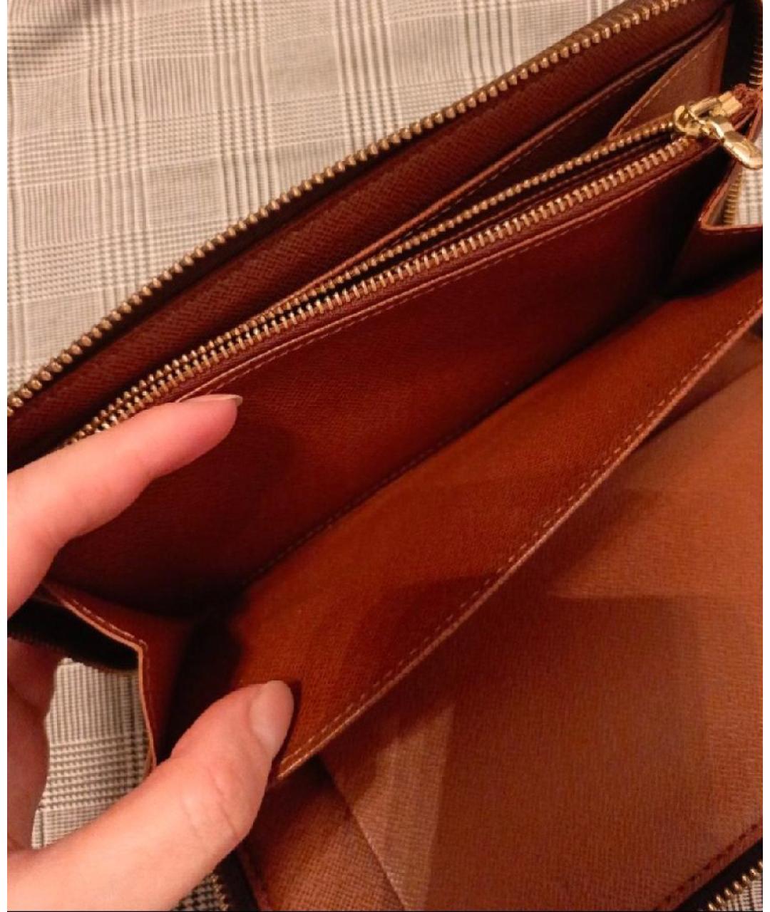 LOUIS VUITTON Коричневый кошелек, фото 8