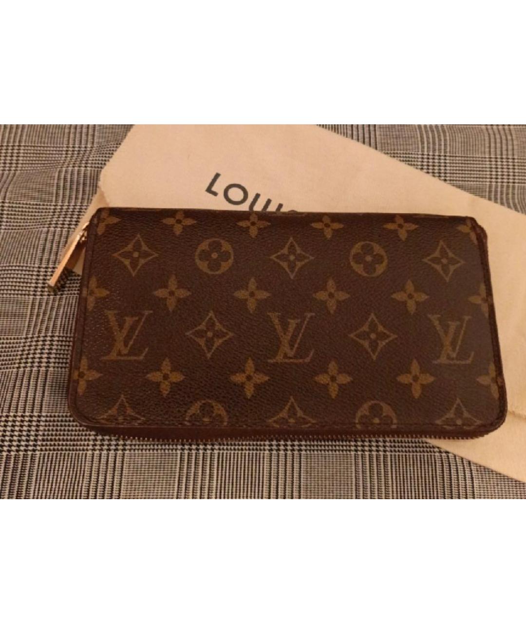 LOUIS VUITTON Коричневый кошелек, фото 9