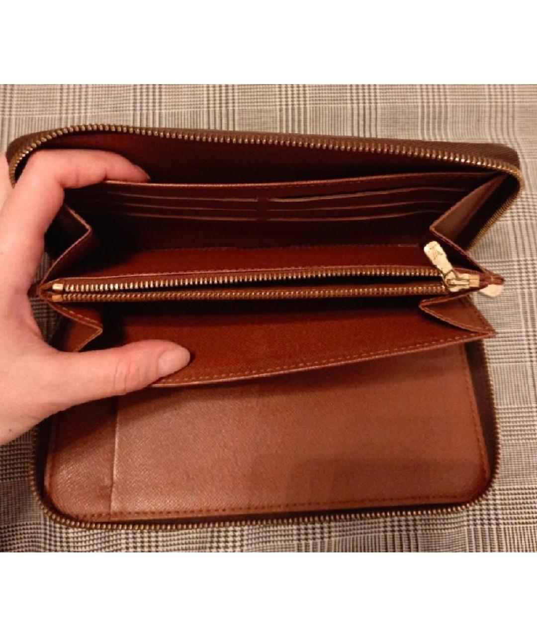 LOUIS VUITTON Коричневый кошелек, фото 4