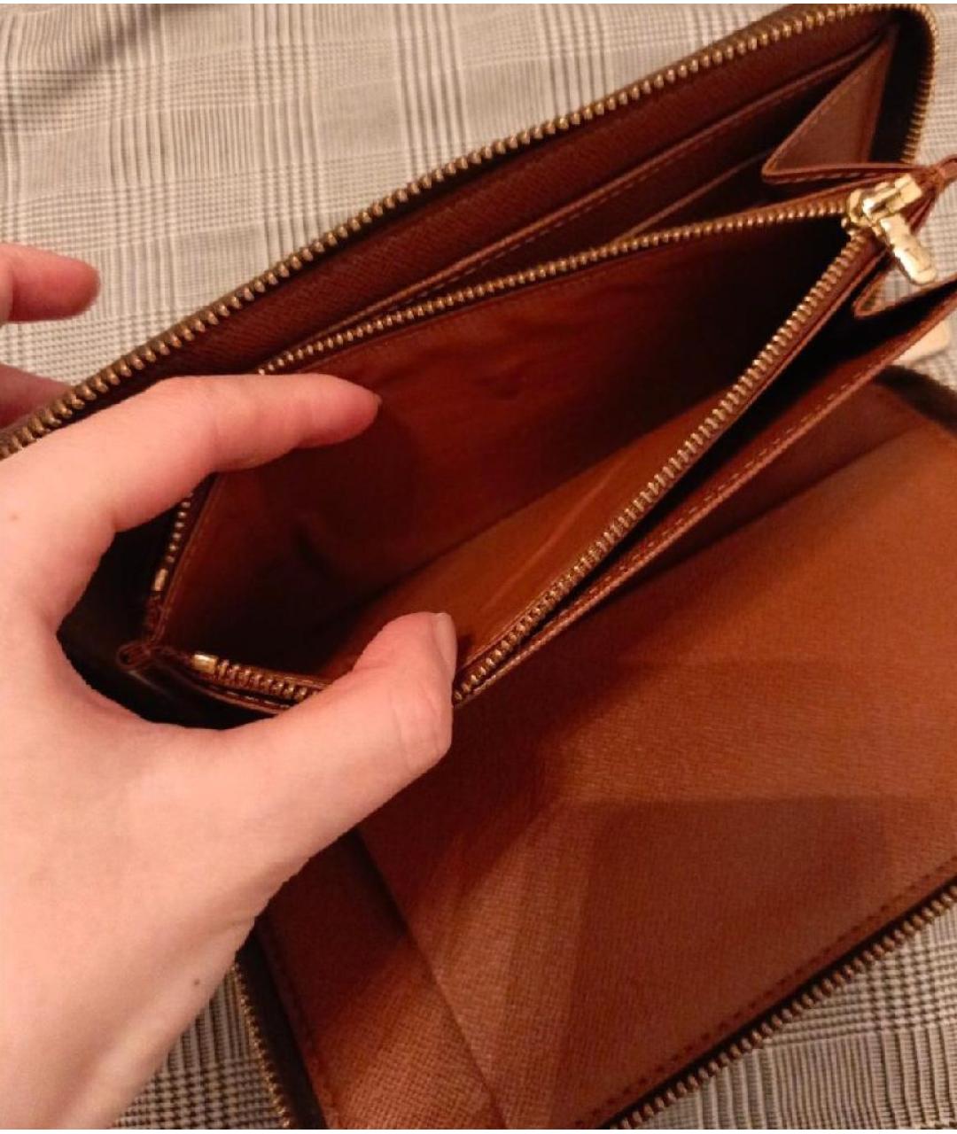 LOUIS VUITTON Коричневый кошелек, фото 7