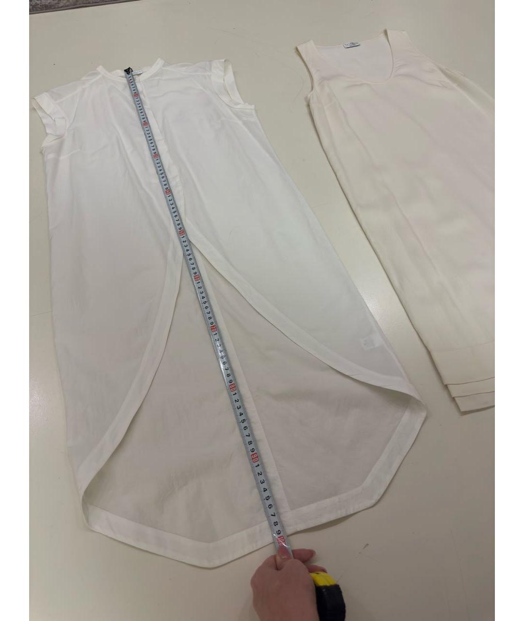 BRUNELLO CUCINELLI Белый шелковый костюм с юбками, фото 5