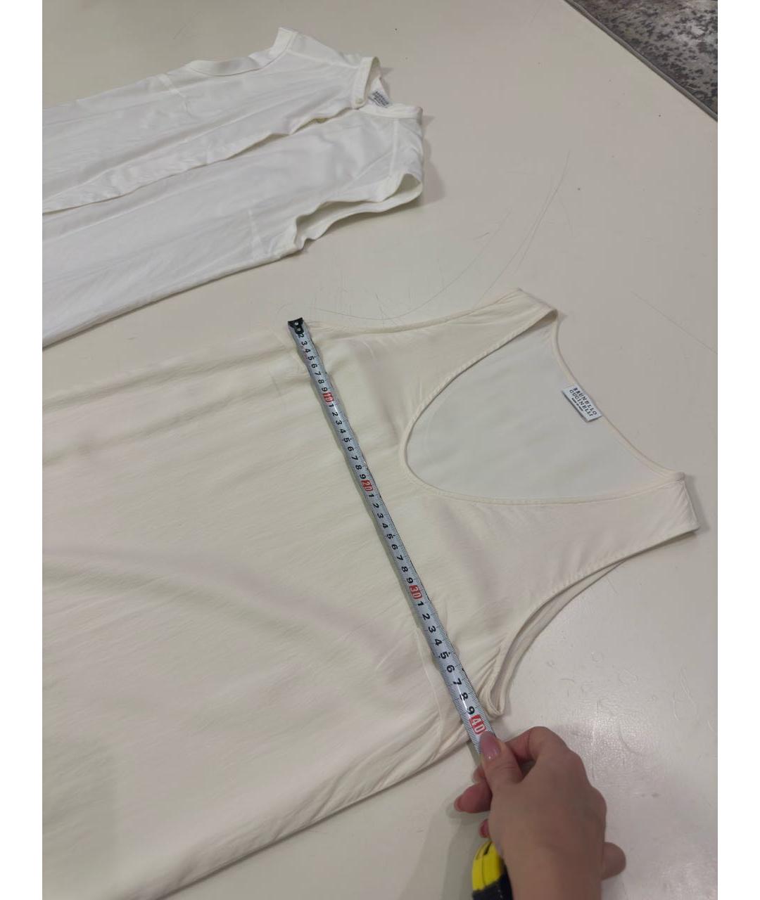 BRUNELLO CUCINELLI Белый шелковый костюм с юбками, фото 6