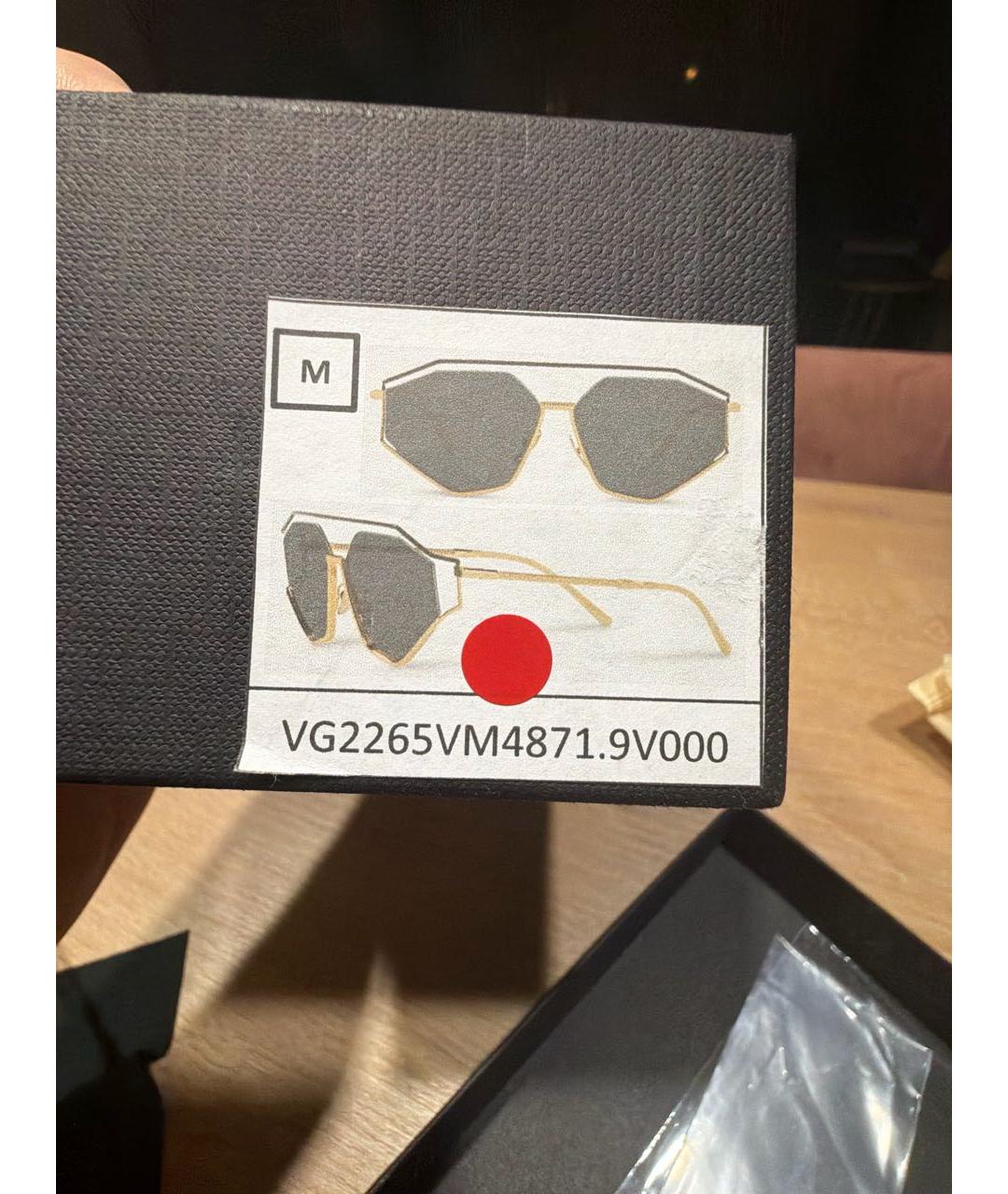 DOLCE&GABBANA Золотые металлические солнцезащитные очки, фото 7