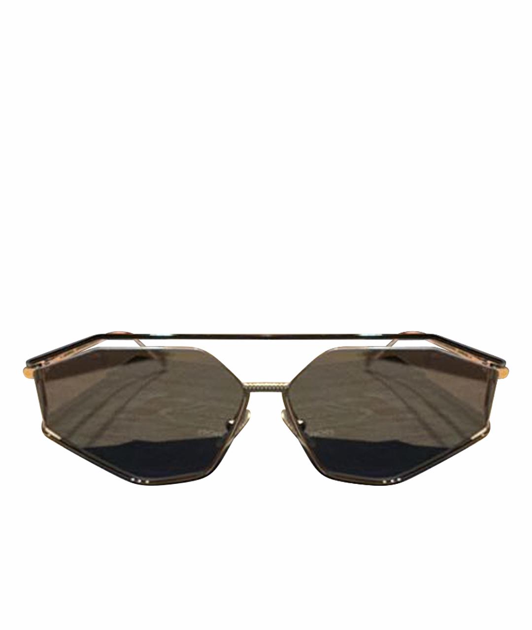 DOLCE&GABBANA Золотые металлические солнцезащитные очки, фото 1