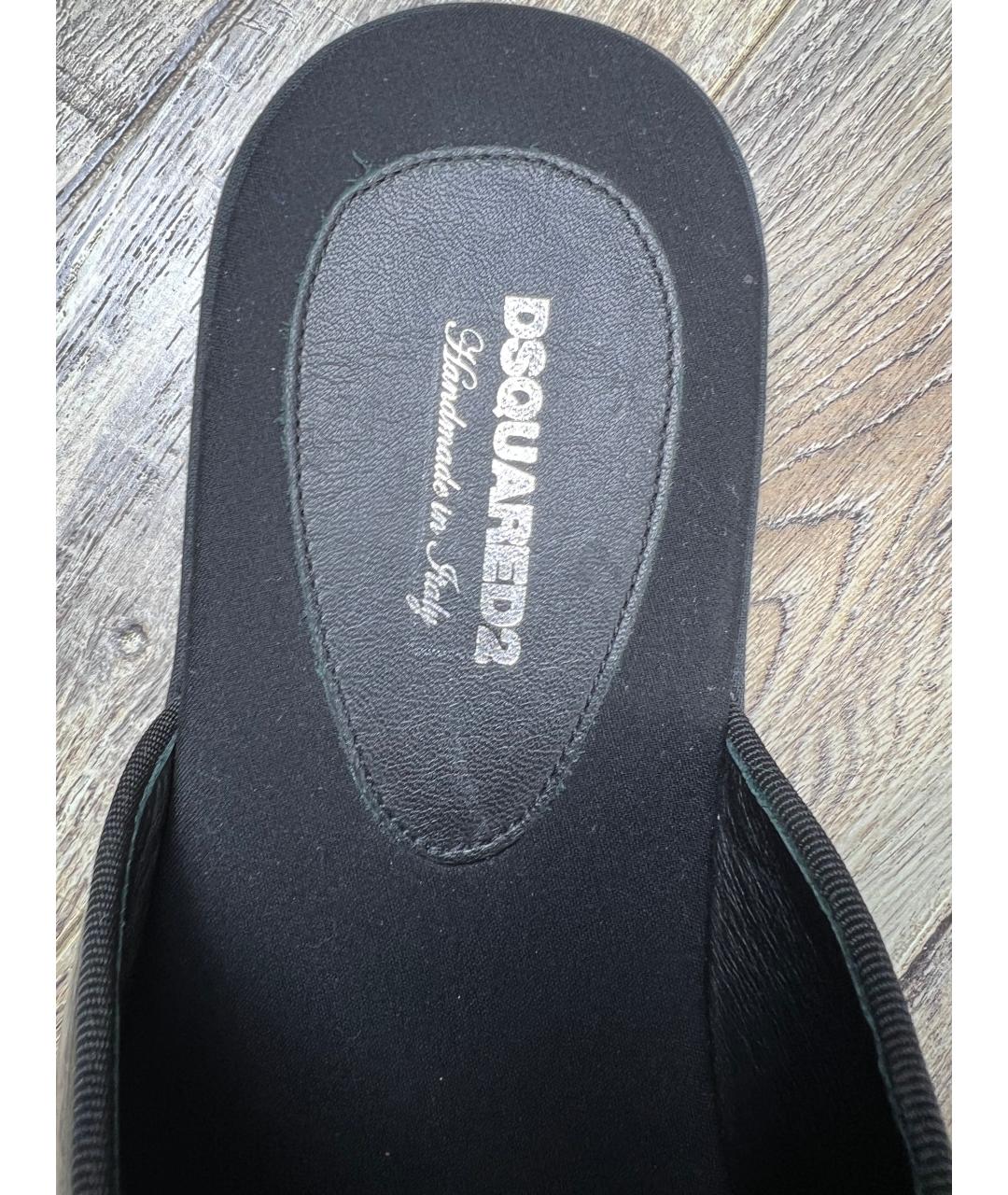 DSQUARED2 Черные кожаные туфли, фото 7