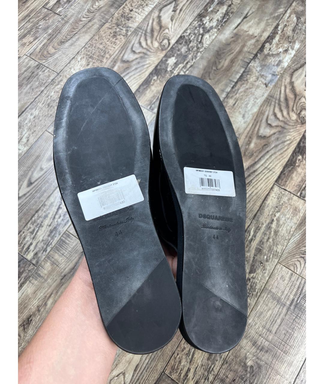 DSQUARED2 Черные кожаные туфли, фото 4