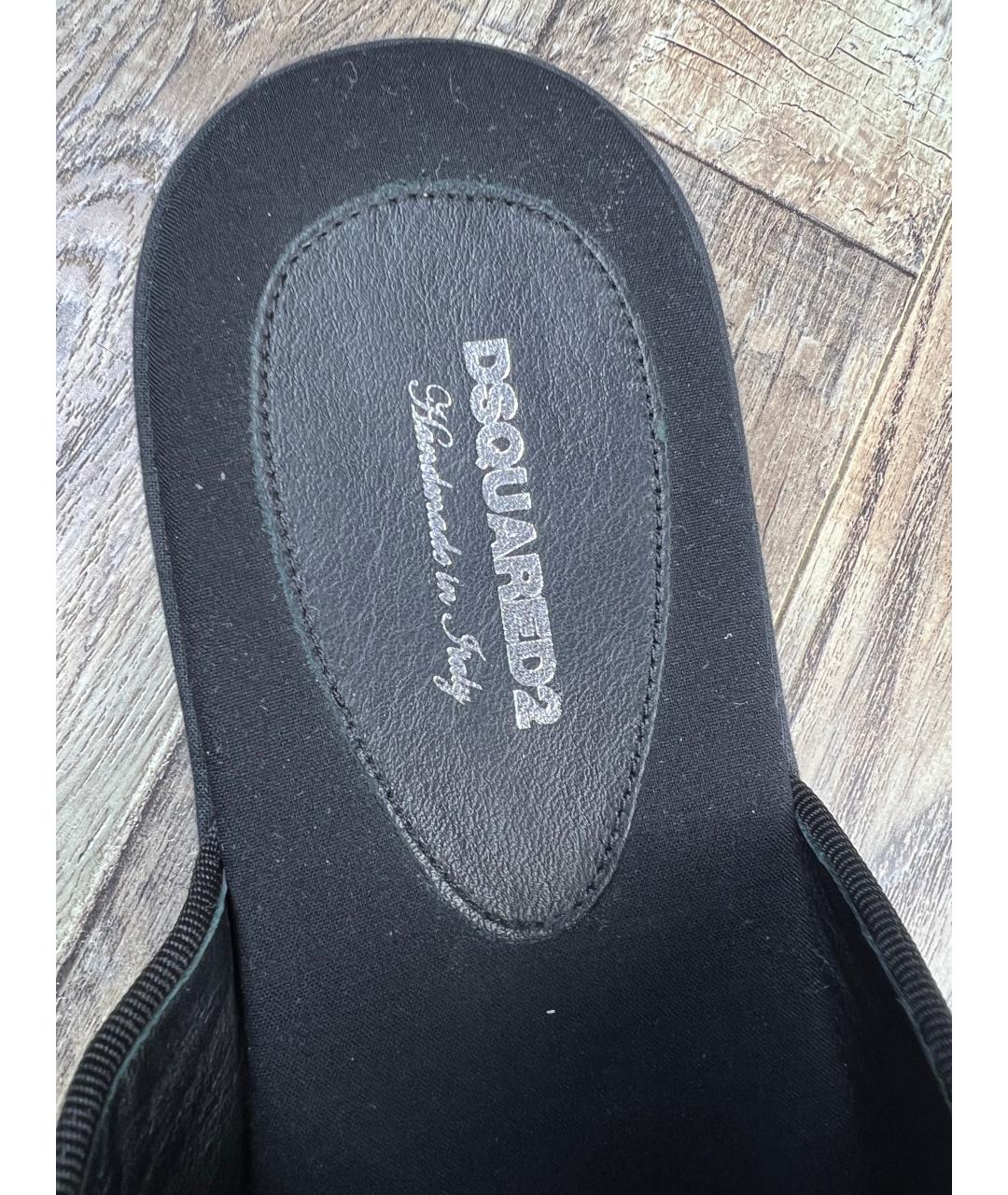 DSQUARED2 Черные кожаные туфли, фото 6