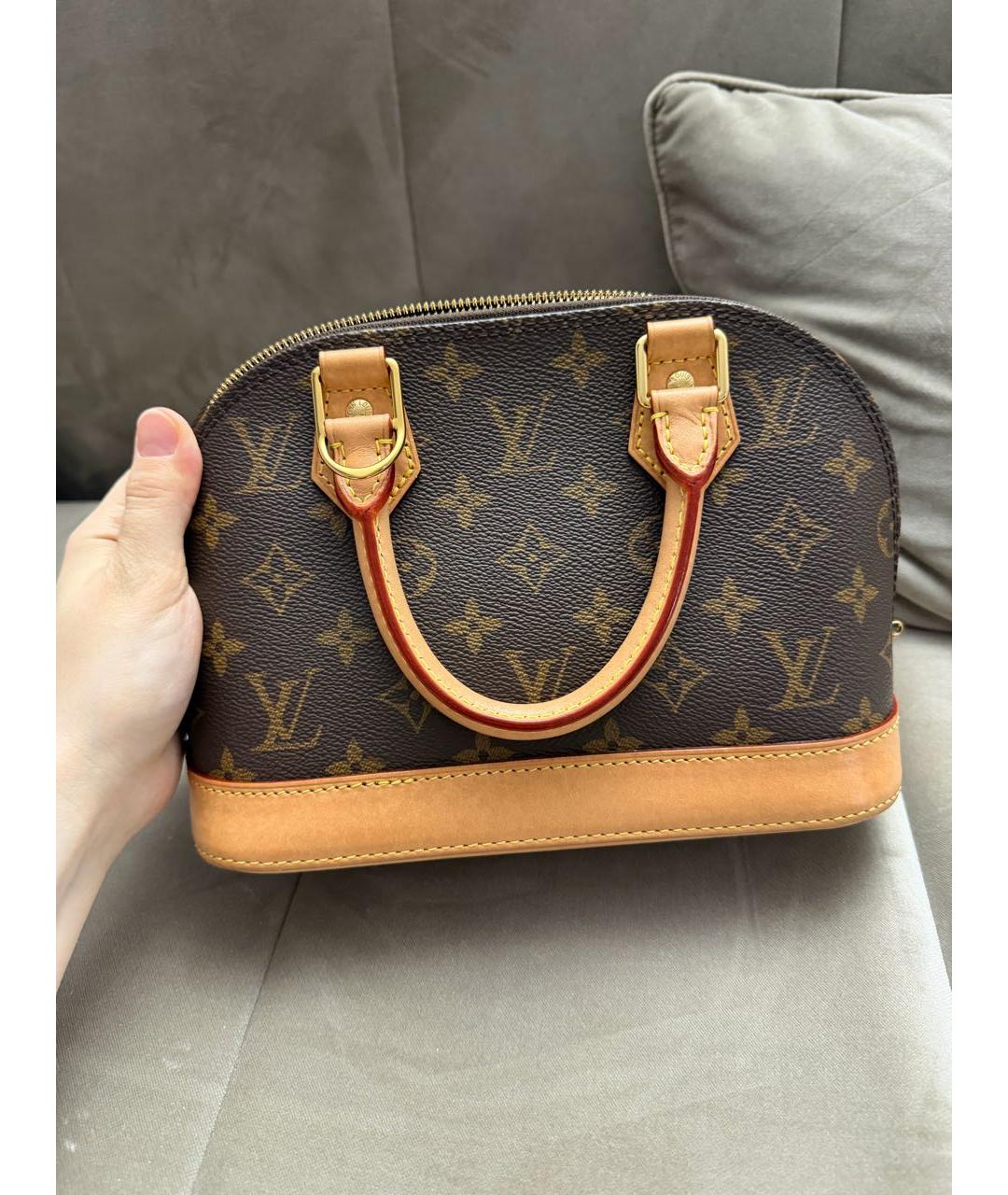 LOUIS VUITTON Коричневая сумка с короткими ручками, фото 2