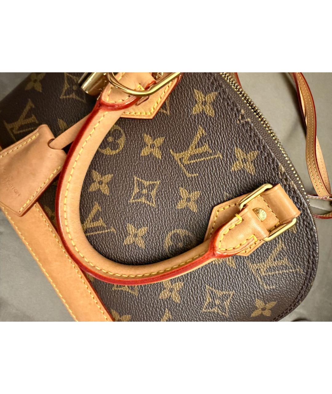 LOUIS VUITTON Коричневая сумка с короткими ручками, фото 4