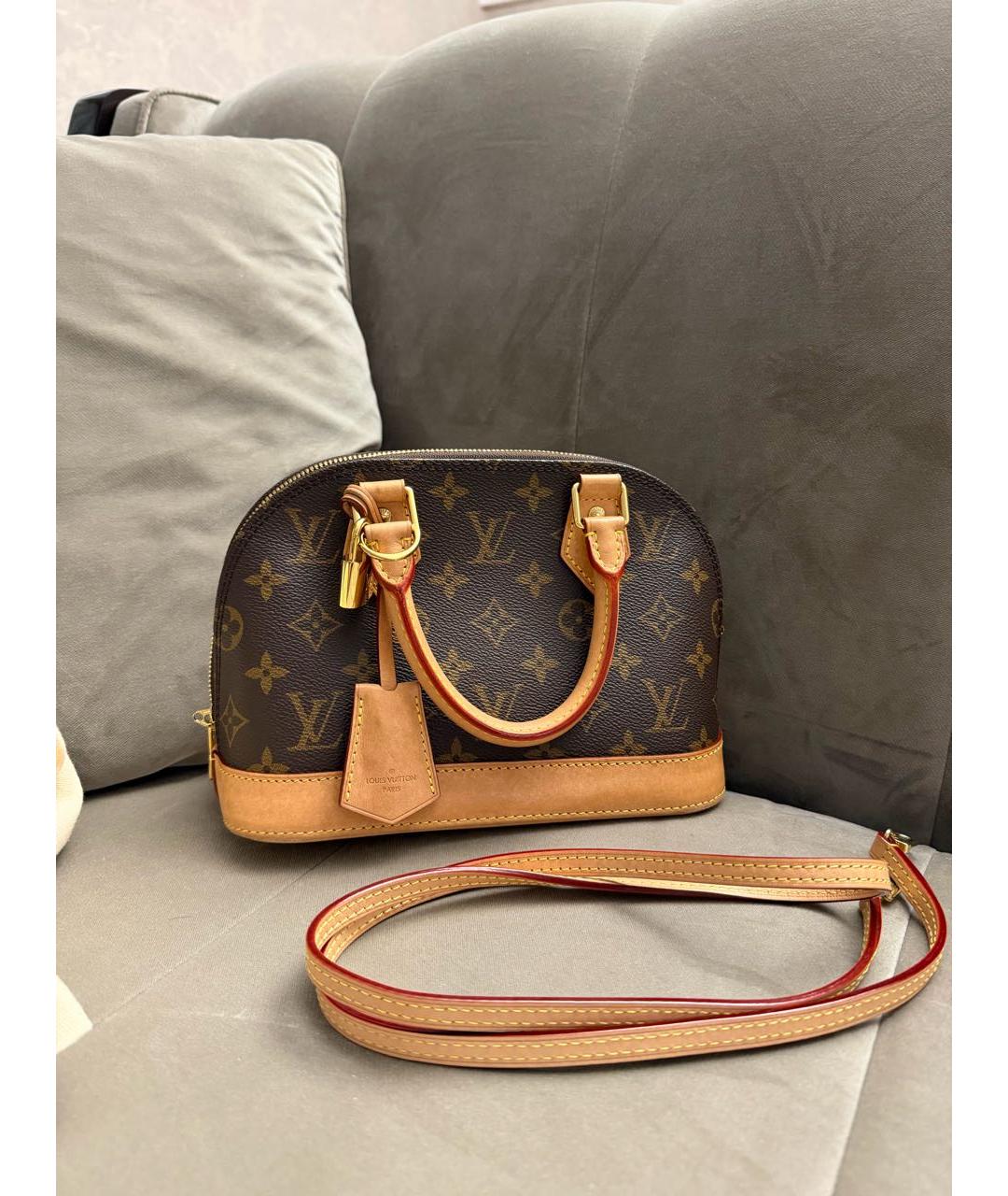 LOUIS VUITTON Коричневая сумка с короткими ручками, фото 9