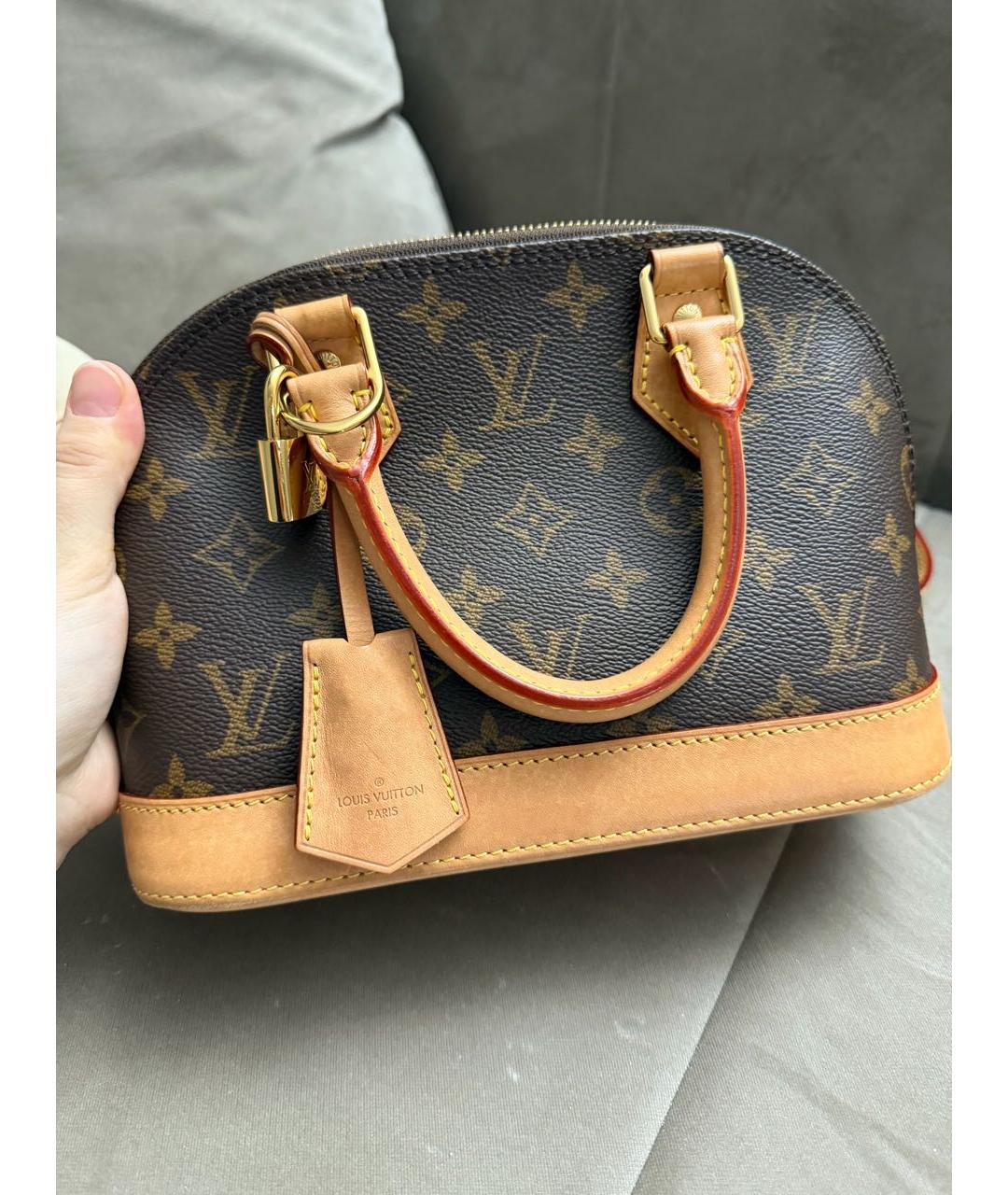 LOUIS VUITTON Коричневая сумка с короткими ручками, фото 3