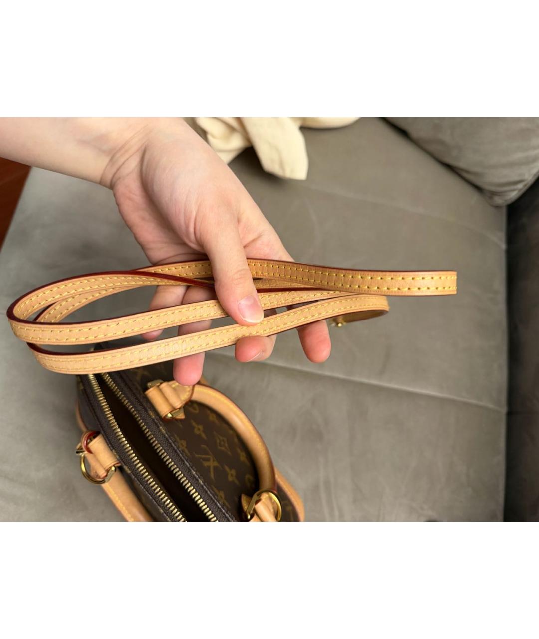 LOUIS VUITTON Коричневая сумка с короткими ручками, фото 7