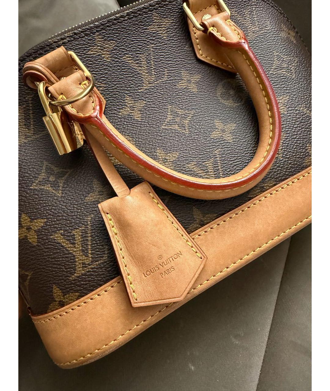 LOUIS VUITTON Коричневая сумка с короткими ручками, фото 6