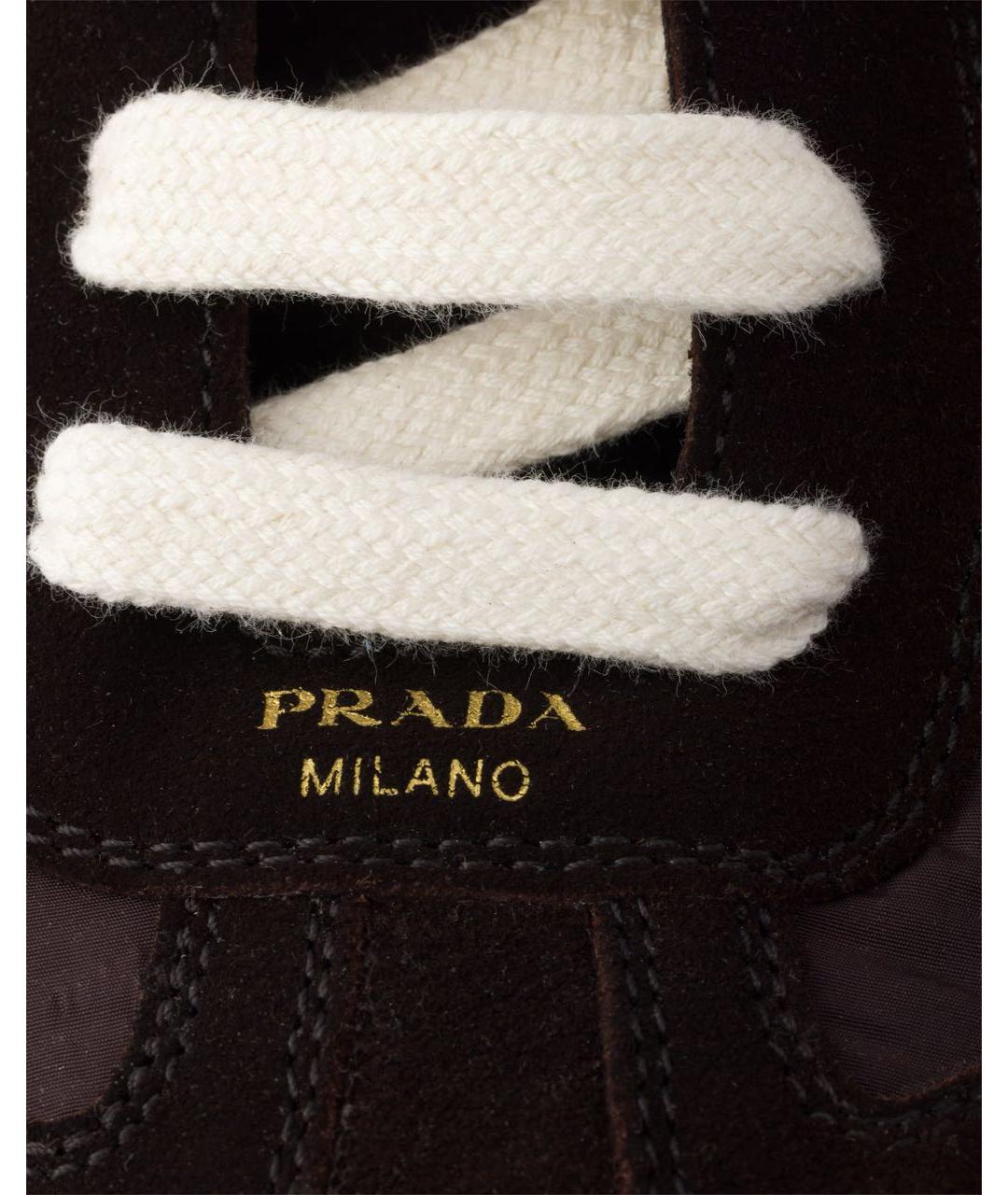 PRADA Коричневые кроссовки, фото 6