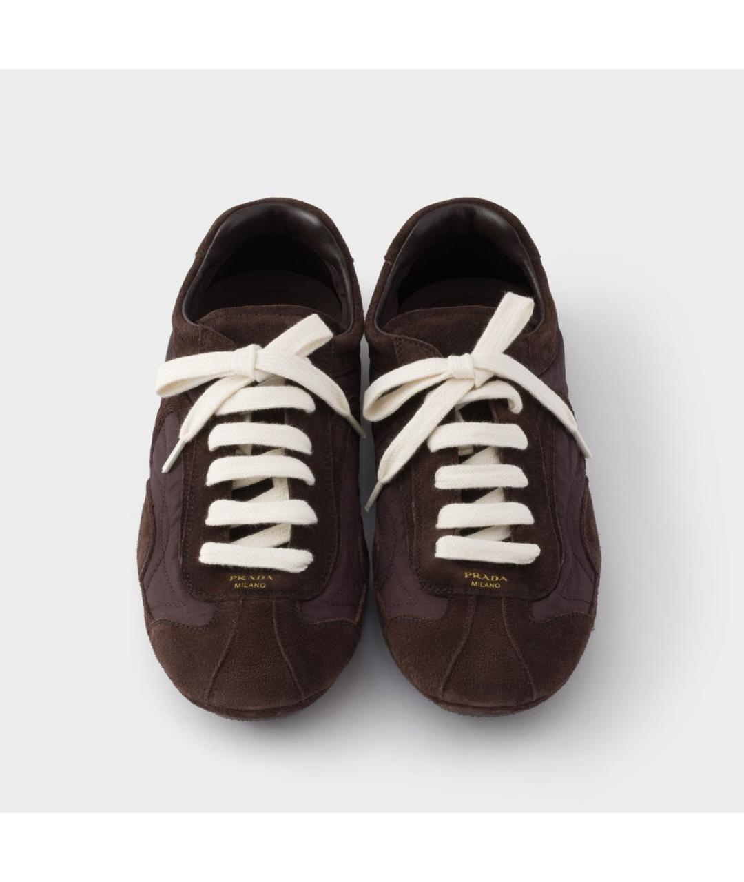 PRADA Коричневые кроссовки, фото 4