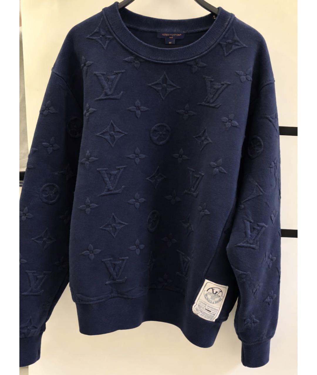 LOUIS VUITTON Темно-синие хлопковые спортивные брюки и шорты, фото 5