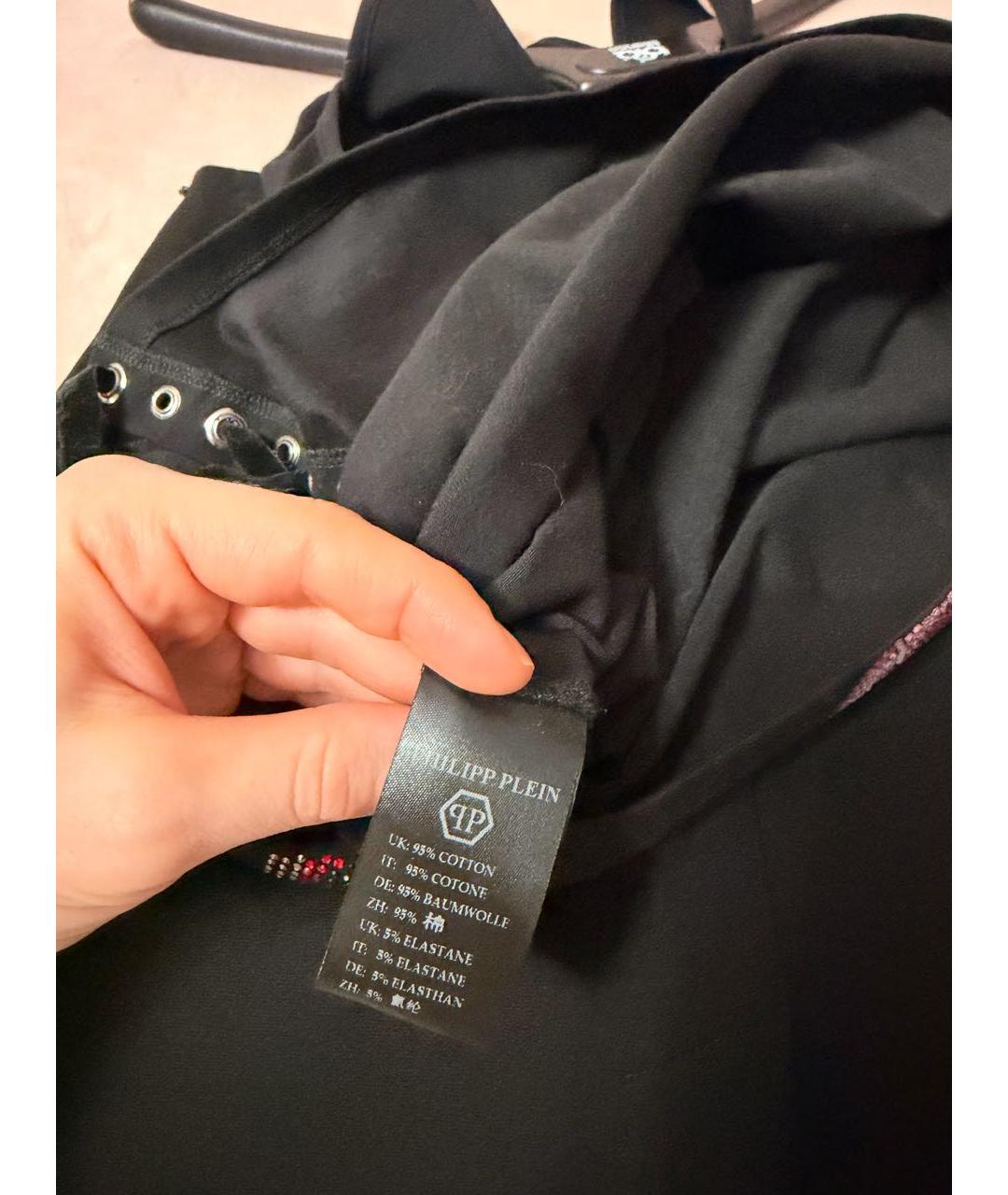 PHILIPP PLEIN Черный вискозный костюм с юбками, фото 8