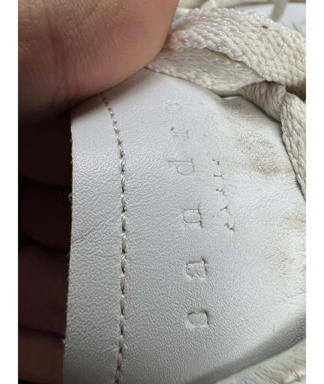 SANDRO Белые кожаные низкие кроссовки / кеды, фото 6