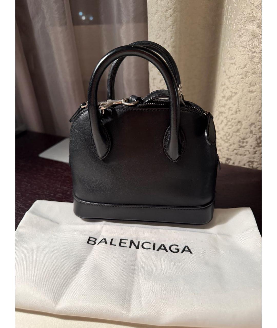 BALENCIAGA Черная кожаная сумка с короткими ручками, фото 3
