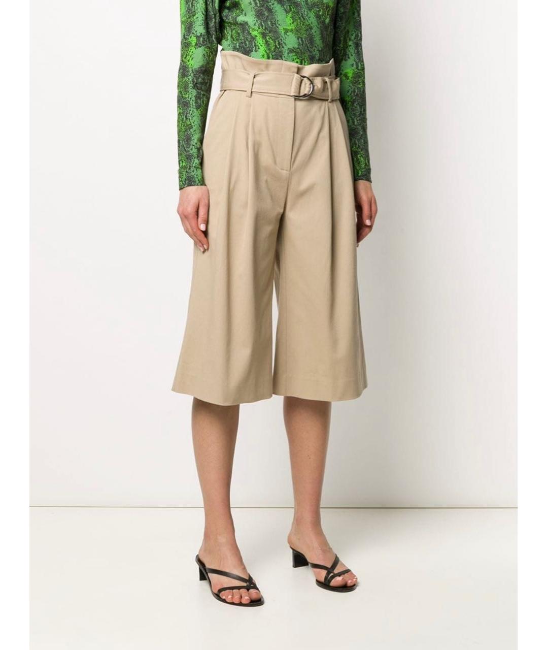 P.A.R.O.S.H. Бежевые хлопко-эластановые шорты, фото 3